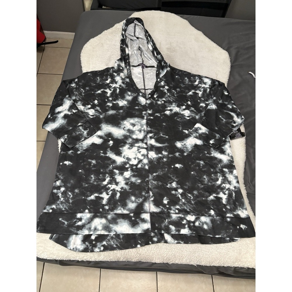 New Roaman's Women's Black Pullover Hoodie Sweater Plus Size 3X 30/32